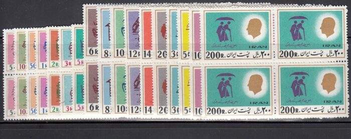بلوک سری پستی هجدهم محمدرضاشاه