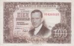 100 پزو اسپانیا 1953 (فوق العاده تمیز)
