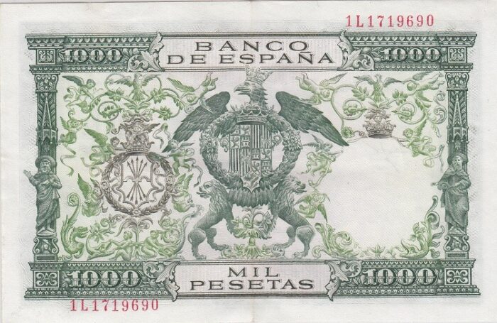 1000 پزو اسپانیا 1957 (فوق العاده تمیز)