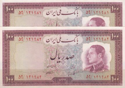 100 ریال 1333 (جفت بانکی)