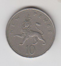10 پنی انگلستان 1969