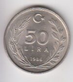 50 لیر ترکیه 1986