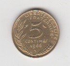 5 سنتیموس فرانسه 1966