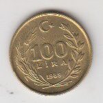 100 لیر ترکیه 1989