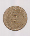 5 سنتیموس فرانسه 1966