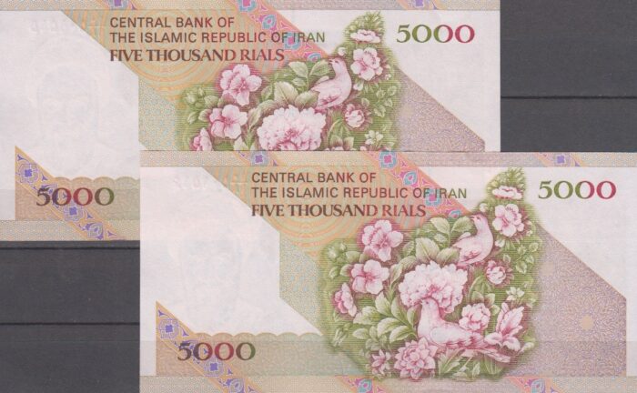جفت 5000 ریال مظاهری-شیبانی(شماره قشنگ)