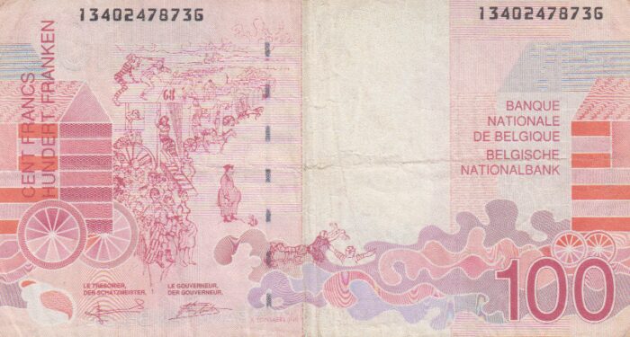 100 فرانک بلژیک 1999(کارکرده)